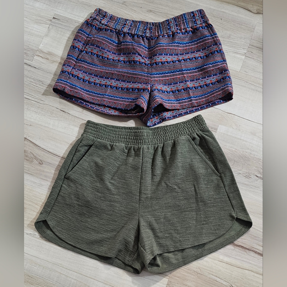 J.Crew Printed Shorts + Old Navy Green Shorts Bundle | Size M